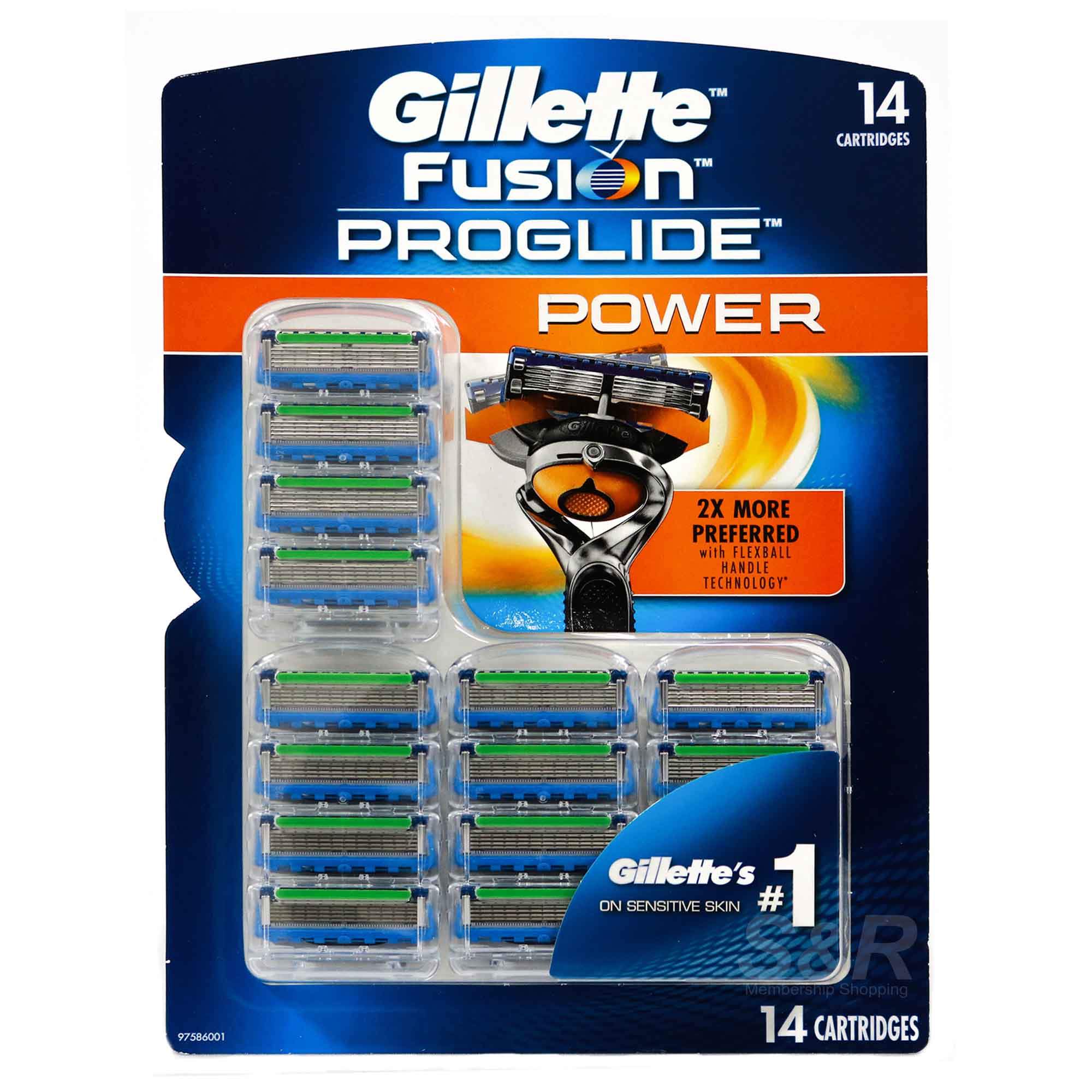 Gillette Fusion Proglide Power 14 cartridges